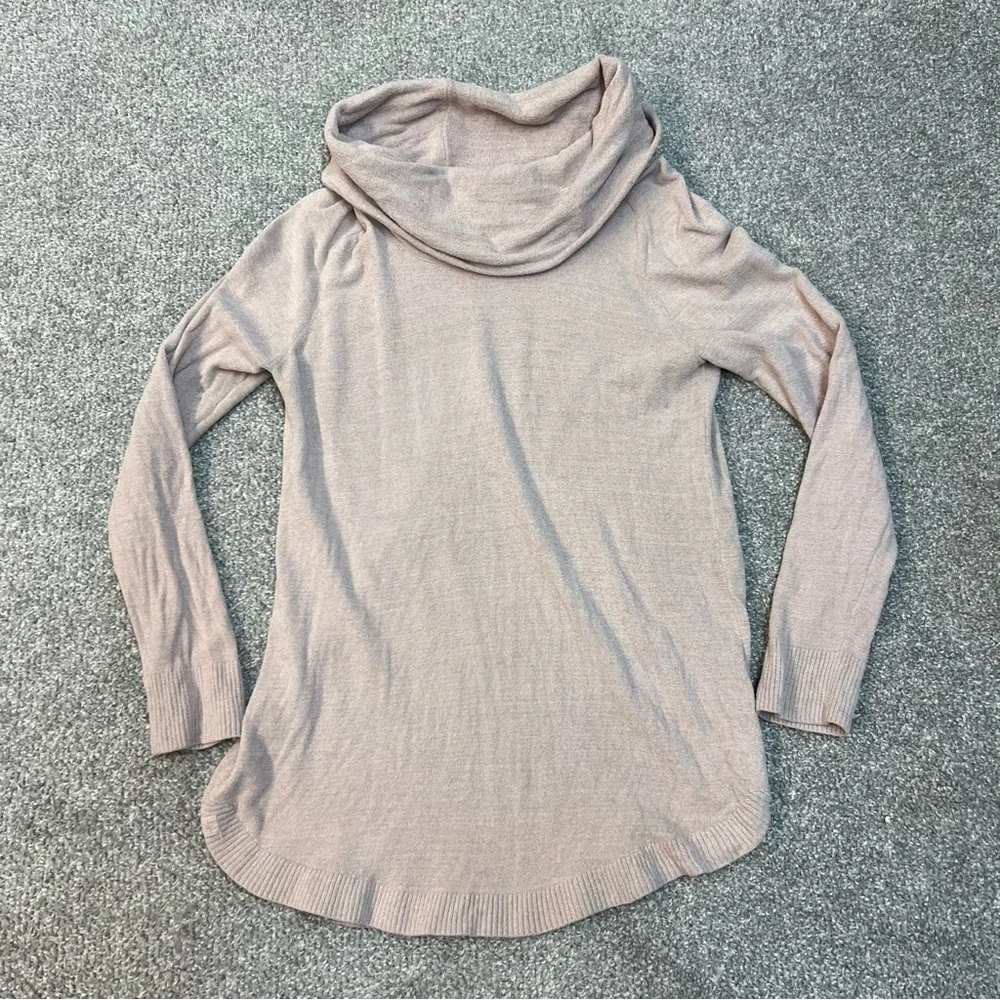 Barefoot Dreams Sweater Womens Medium Pink Cozy Chic Coastal Cowl Neck Tunic - Picture 1 of 7